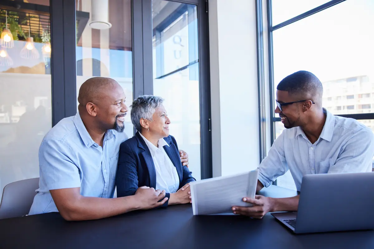 Couple meeting with a financial advisor