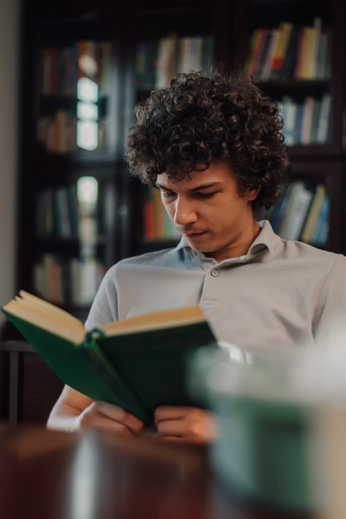 Man reading a book