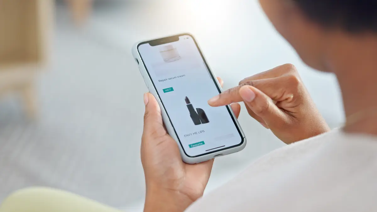Using a health app on a phone